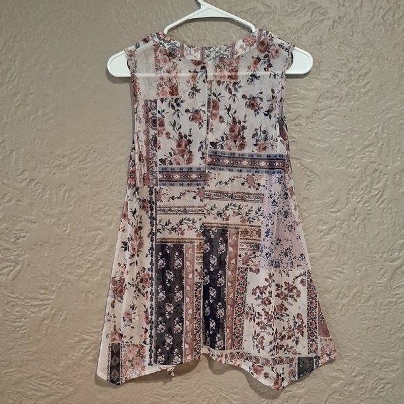 PerSeption Concept Pink Gray Asymmetrical Sleeveless Blouse - Picture 2 of 6